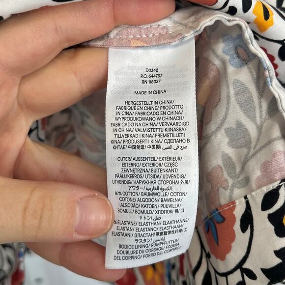 BODEN Cotton Mini Shift Dress Enchanted Bloom Floral Red Orange UK 20 US 16 18 - Picture 8 of 9